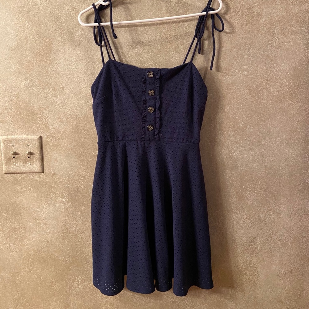 Button down lace dress.